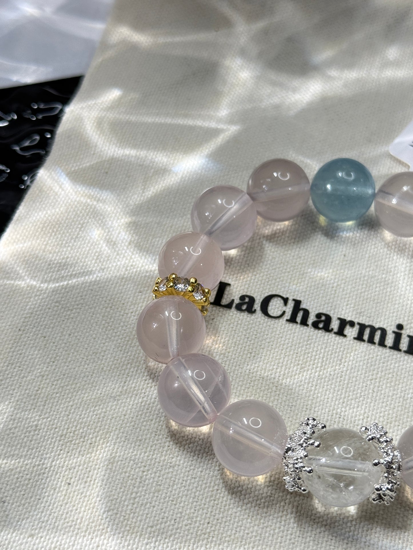 Clear Quartz,Aquamarine 12mm