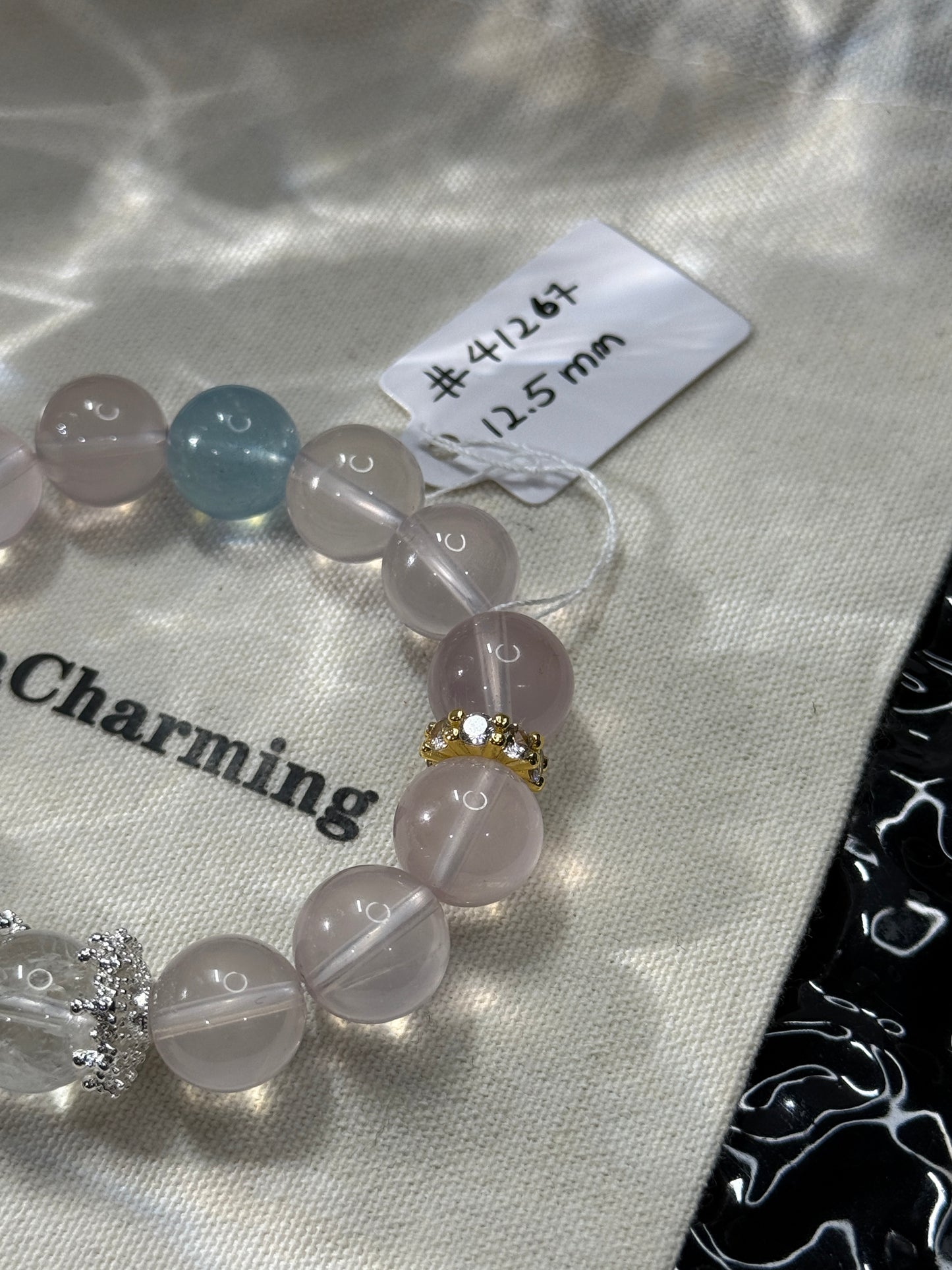 Clear Quartz,Aquamarine 12mm