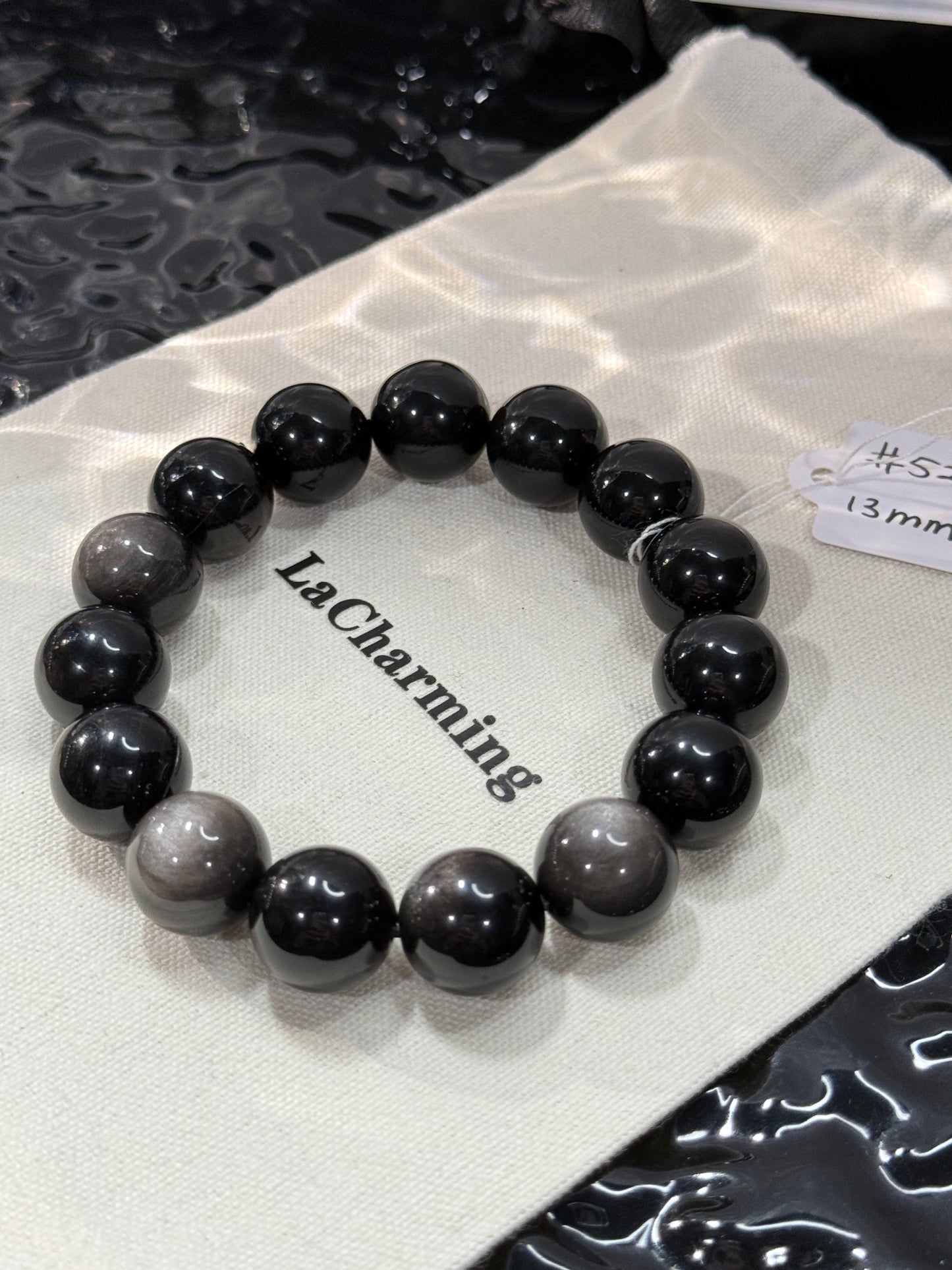 Silver Obsidian 13mm